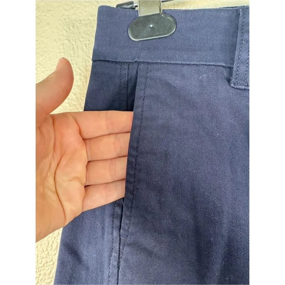 J Crew Navy Blue Chino Shorts Womens 4 Preppy Casual Golf Summer Classic
